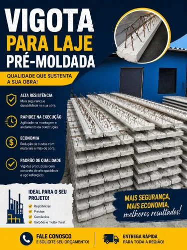 VIGOTA PARA LAJE PRE MOLDADA