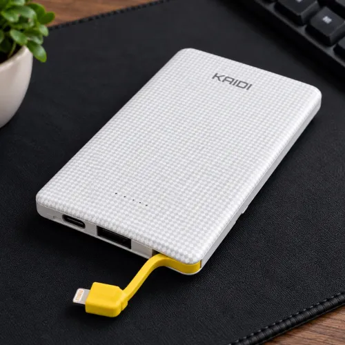 Carregador Portátil Kaidi 5000mah - Tipo C e Lightning