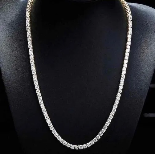 Corrente Riviera 9,75 CT em Ouro Branco 18K 750