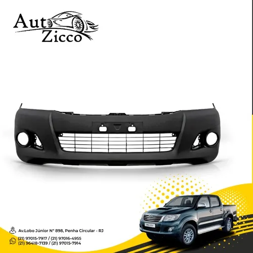 Parachoque Dianteiro Hilux 2012 à 2015 Com Furo Milha