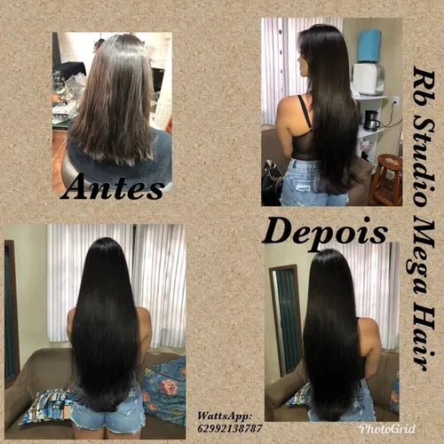 Colocação de manutenção de Mega Hair