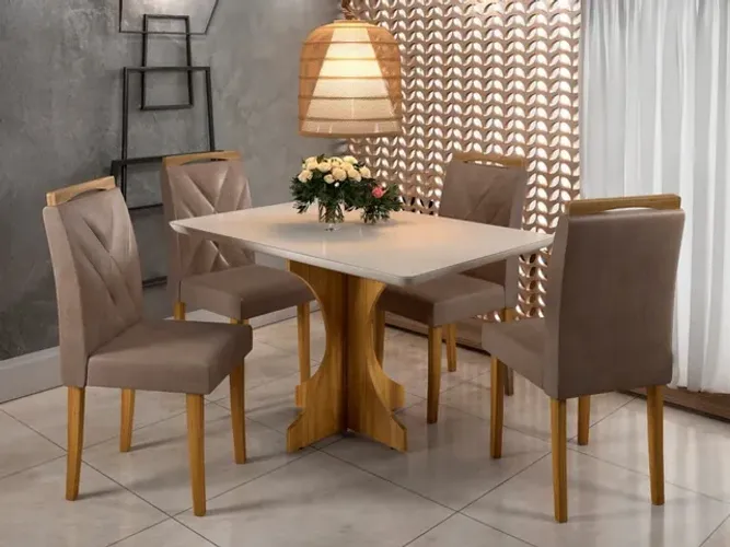 Mesa de janta Londres com 4 cadeiras!! L7718m