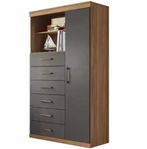 Comoda Para O quarto 6 Gavetas 1 Porta 