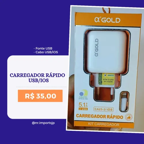 Carregador USB iPhone 