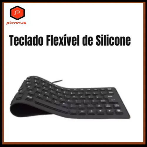 Teclado Dobrável Flexível Do Silicone De Usb De 108 Chaves ABNT2 (z483)