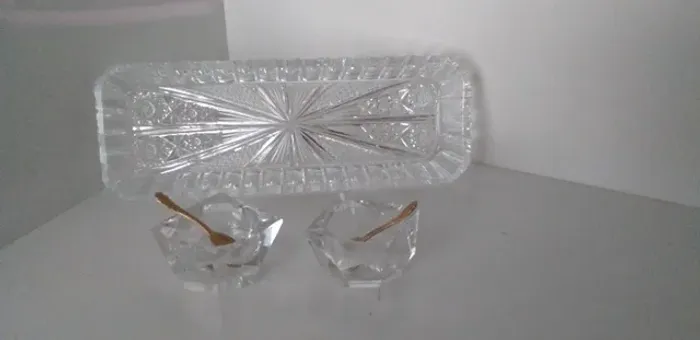 Bandejinha de Cristal Bohemia P/Doces e Salgados.