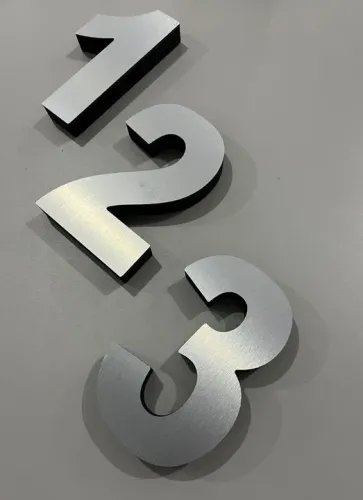 Número Residencial - Aço Escovado