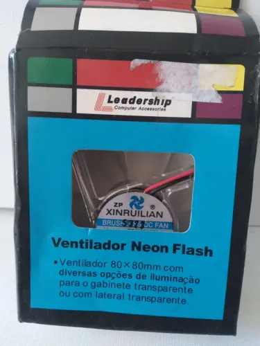 Ventilador Neon Flash 80x80mm para Gabinete