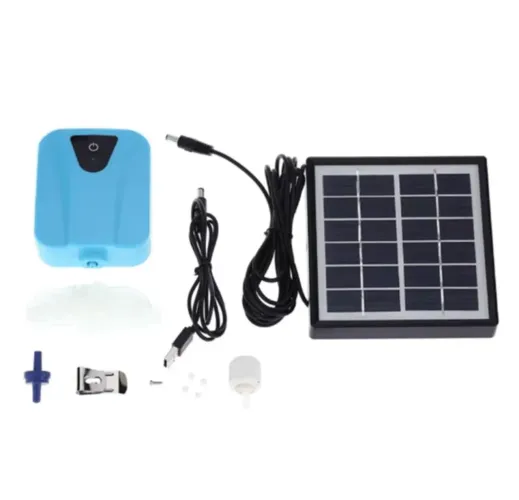 Kit Bomba de Ar Solar para Piscina Aquário 