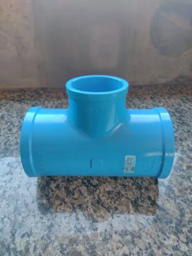 Conexão Hidráulica T DN 75mm  PN 125 Azul PVC Azul 