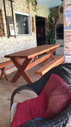 Mesa Rústica 2,50 M MACIÇA 