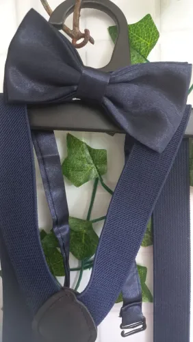 Gravata e suspensório infantil