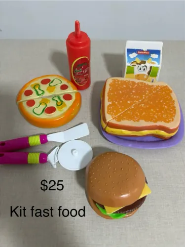 Kit fast food brinquedo 