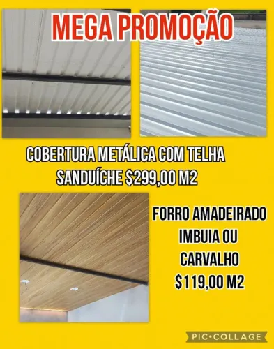 Coberturas Metálicas e Forros de Madeira - Preços Imperdíveis!