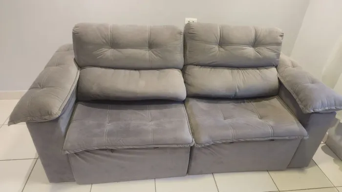 Sofá Retrátil e Reclinável 2 Lugares - 2m - Muito Confortável