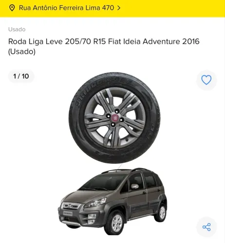 Roda de Liga Leve Fiat Ideia Adventure 2016