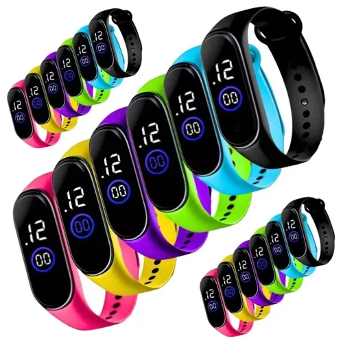 Relógio digital pulseira led