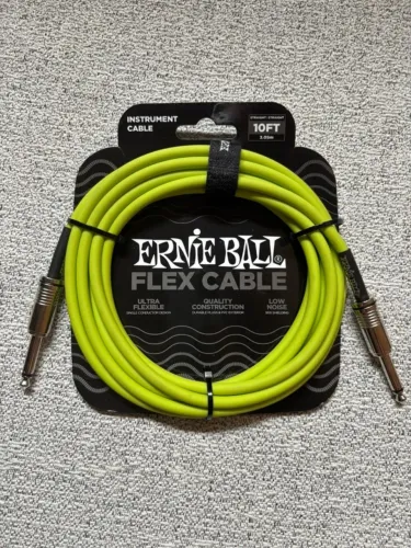 Cabo Ernie Ball Flex P10 Reto 10ft 3,5mt VERDE (ORIGINAL)