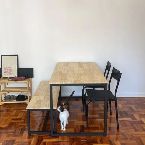?Promo MESA + BANCO industrial móveis escrivaninha móvel
