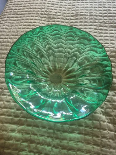 Linda peça centro de mesa anos 70 tonalidade verde