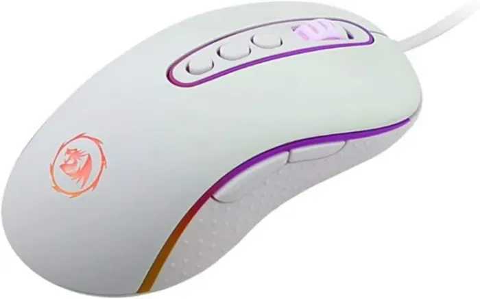Mouse Gamer Redragon Phoenix 2 Lunar White, 10000Dpi, RGB, 9 Botões, Com Fio 