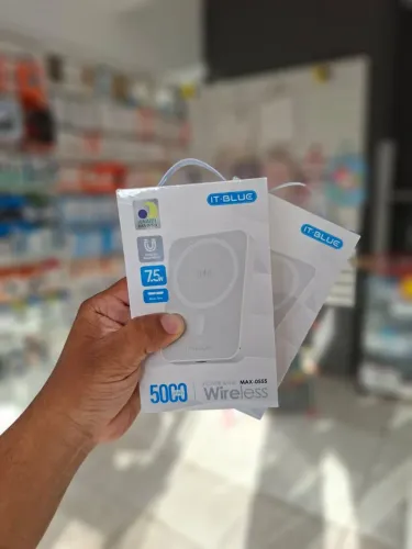 Carregador indução portátil 5.000 mAh - entrega em São Luís e região 