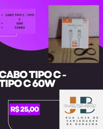 Cabo Tipo C - Tipo C 60W Turbo