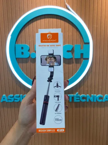 Bastão de selfie tripé