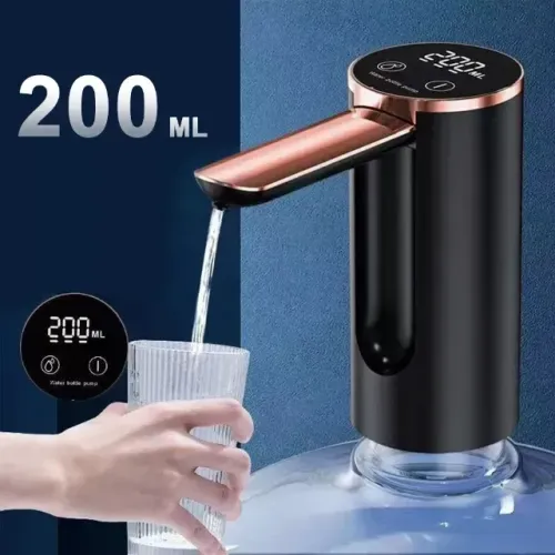 Bomba Elétrica para Garrafão B-MAX BM-F1111 Black com Display Digital Recarregável- WZetta