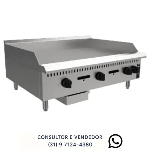 Chapa A Gás 90cm de Mesa Linha Prime Venâncio 19mm de Espessura
