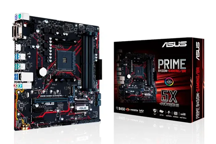 PLACA-MÃE ASUS PRIME-B450M-GAMING-BR - Leia a Descrição!