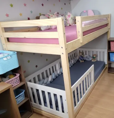 Beliche montessoriana Casatema com 2 colchões Ortobom Light D33