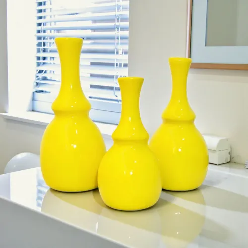 Trio de vasos de cerâmica novos barato entrega grátis