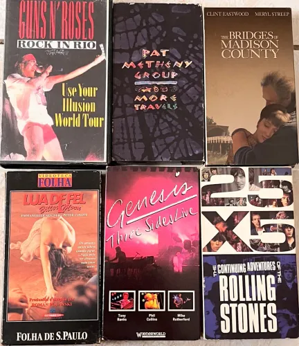 VHS de filmes e Shows