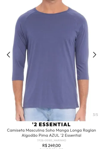 Camiseta algodão pima tam M