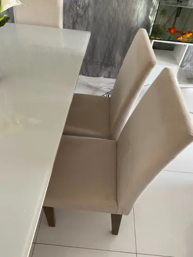 Mesa de vidro 6 cadeiras