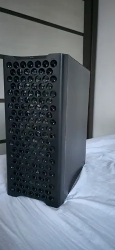 Gabinete Gamer Rise mode X5 Glass, Vidro Fume, com 4 Ventoinha Rise Mode Galaxy Led Verme