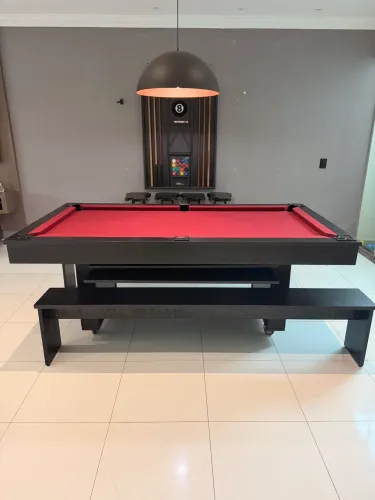 Mesa de sinuca Nelson bilhar + taqueira de luxo
