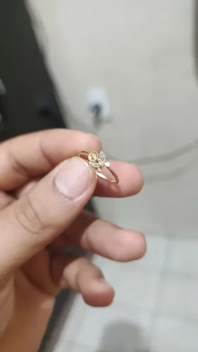 Anel de ouro 18 legítima jóia