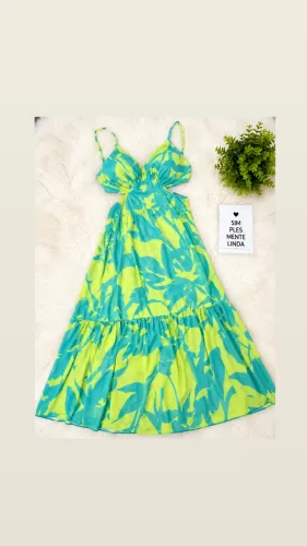 ? Vestido Longo Estampado Feminino Tam. G | Usado Apenas 1 Vez | Como Novo