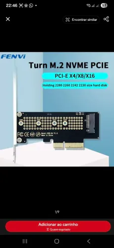 Adaptador PCIe 4.0 x4 para NVME M.2
