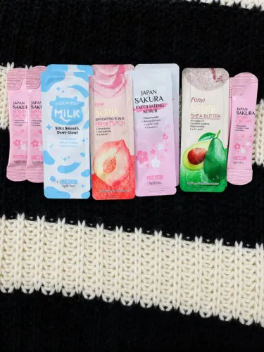 Kit 12 Sachês Laikou/Fenyi - Esfoliantes + Cremes para as Mãos | Skincare