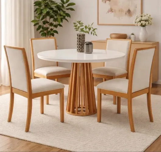 Conjunto de Jantar Capri 4 Lugares