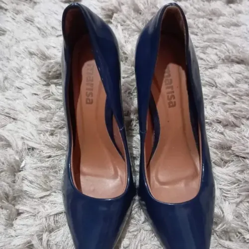 SAPATO ALTO AZUL MARINHO N: 35 