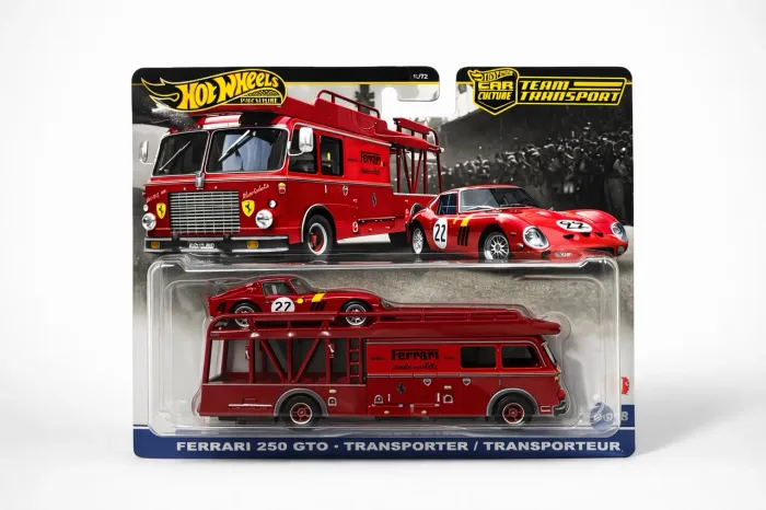 Hot Wheels Team Transport Ferrari 250 GTO + Transporter - Premium Car Culture