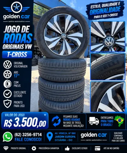 JOGO DE RODAS ORIGINAIS VW T-CROSS - ARO 17