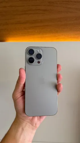 iPhone 16 Pro Max 256GB Natural titanium, Seminovo muito bem conservado, Garantia