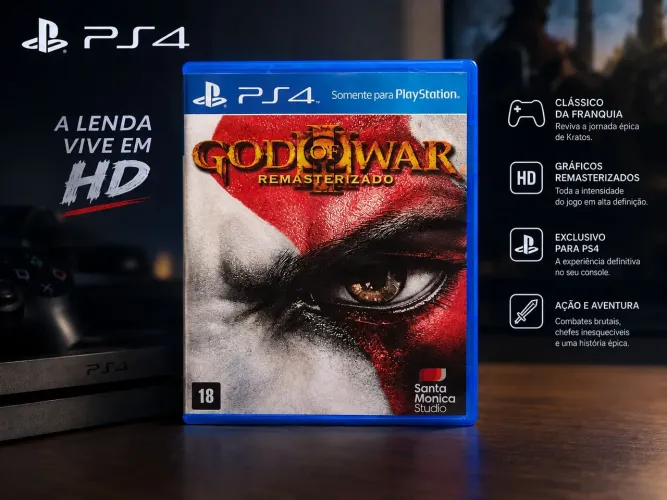 God of War III Remastered PS4 | Mídia Física Original