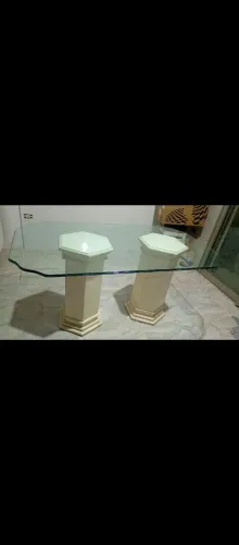 Mesa vidro para 6 lugares