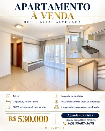 RESIDENCIAL ALVORADA | 61 m² | R$ 530.000
